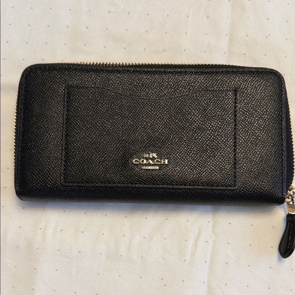 Coach Black Zip Wallet